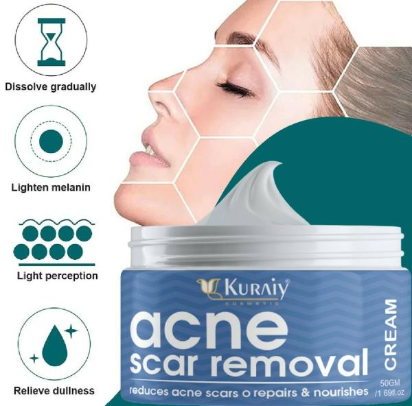 Kurai™ Scar Removal Cream Gel – Advanced Acne Spot, Stretch Mark & Burn Repair Treatment