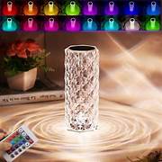 LuxeGlow Crystal Table Lamp – 16-Color Changing RGB Rose Diamond Lamp
